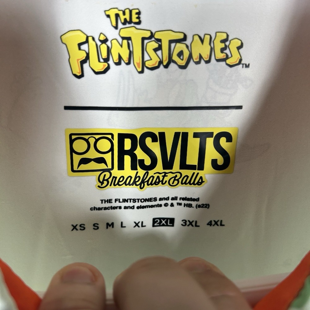 RSVLTS Flintstones Golf Polo Shirt Mens 2XL Loyal Order of Dinosaurs Tourney - Picture 6 of 12